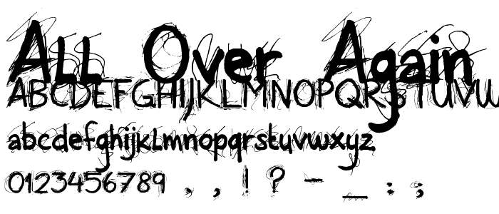 All Over Again font